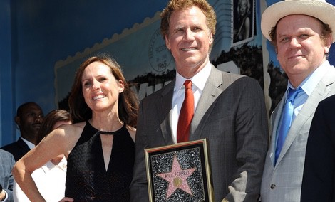 Will Ferrell, Molly Shannon y John C. Reilly en el Paseo de la Fama de Hollywood