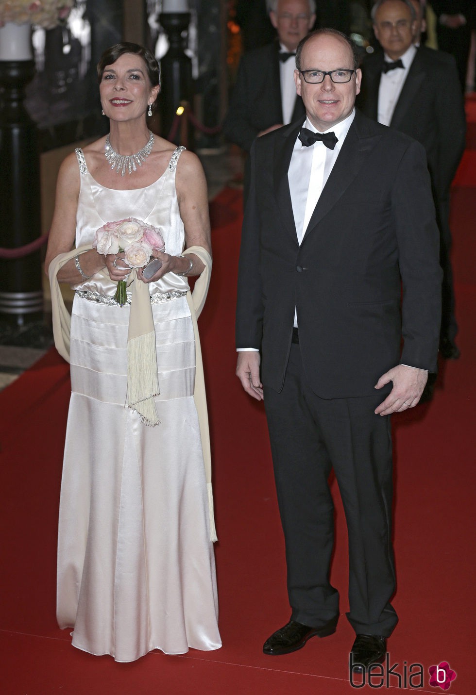 Carolina y Alberto de Mónaco en el Baile de la Rosa 2015