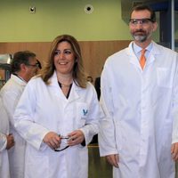 El Rey Felipe y Susana Díaz en la inauguración de las nuevas instalaciones de una empresa en Sevilla