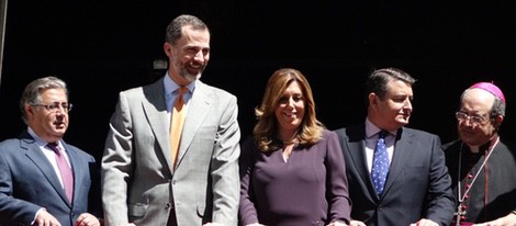 El Rey Felipe con Susana Díaz en la Semana Santa de Sevilla 2015
