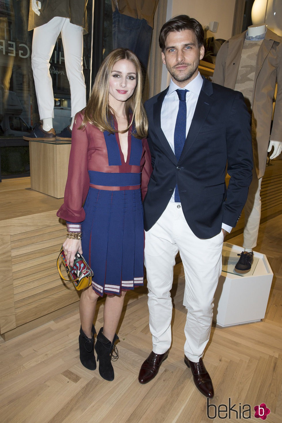 Olivia Palermo y Johannes Huebl en la inauguración de una tienda de Tommy Hilfiger en París
