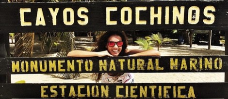 Lara Álvarez en Cayos Cochinos preparando el estreno de 'Supervivientes 2015'