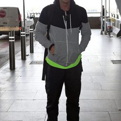 Nacho Vidal en el aeropuerto de Madrid para irse a 'Supervivientes 2015'