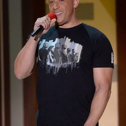 Vin Diesel durante la gala de los MTV Movie Awards 2015