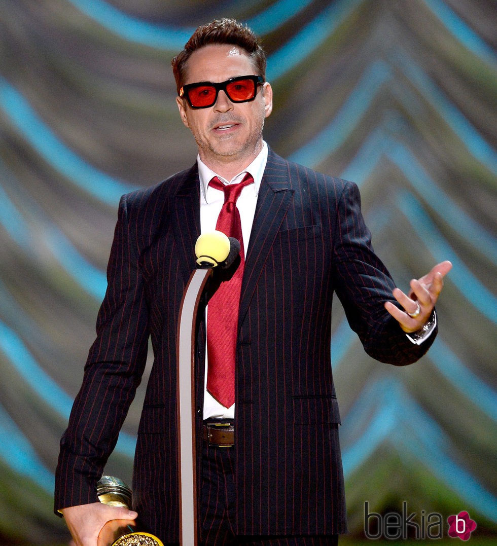 Robert Downey Jr. durante la gala de los MTV Movie Awards 2015