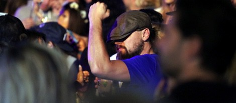 Leonardo DiCaprio bailando en el Festival de Coachella 2015