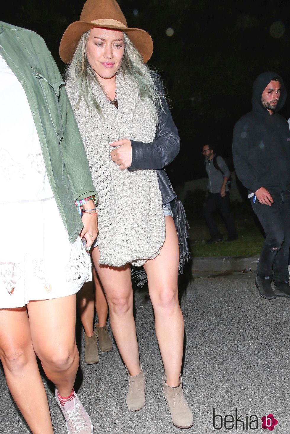 Hilary Duff por la noche en el Festival de Coachella 2015