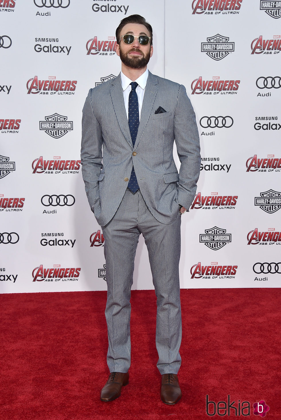 Chris Evans en el estreno de 'Los vengadores: la era de Ultron' en Los Angeles