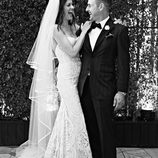 David Arquette y Christina McLarty en su foto oficial de boda