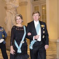 Guillermo Alejandro y Máxima de Holanda en el 75 cumpleaños de Margarita de Dinamarca