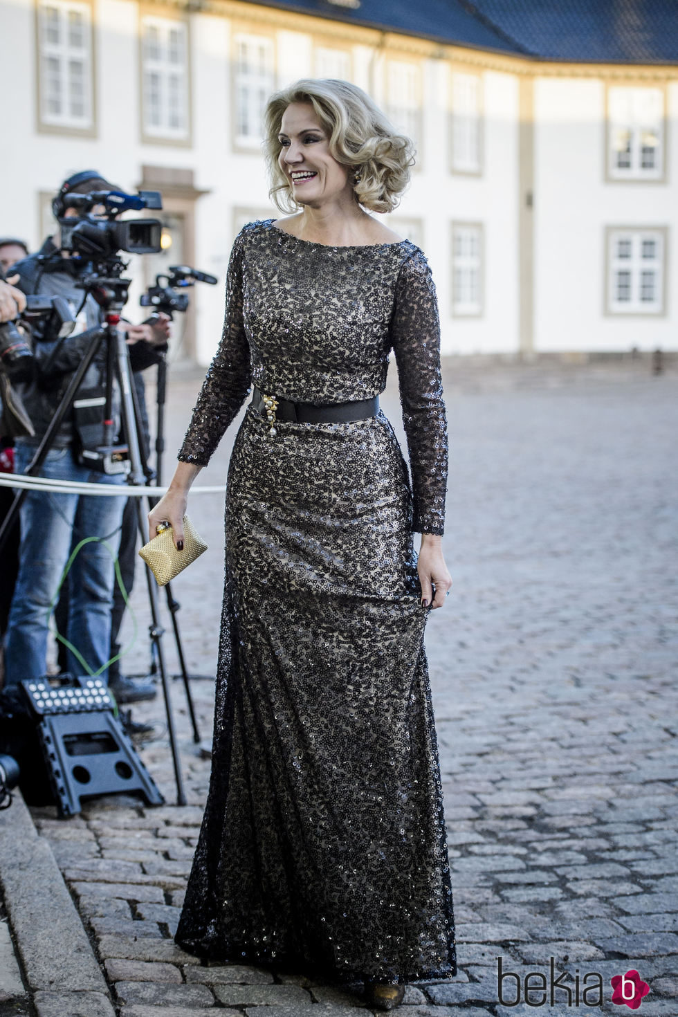 Helle Thorning-Schmidt en la cena de gala por el 75 cumpleaños de la Reina Margarita de Dinamarca