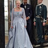 La Reina Margarita de Dinamarca en la cena de gala final por su 75 cumpleaños