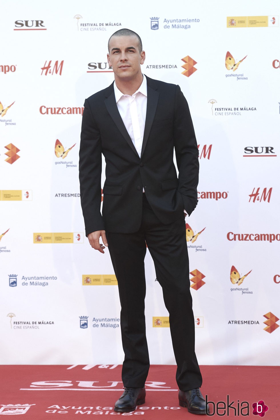 Mario Casas en la alfombra roja del premio Málaga Sur del Festival de Málaga 2015