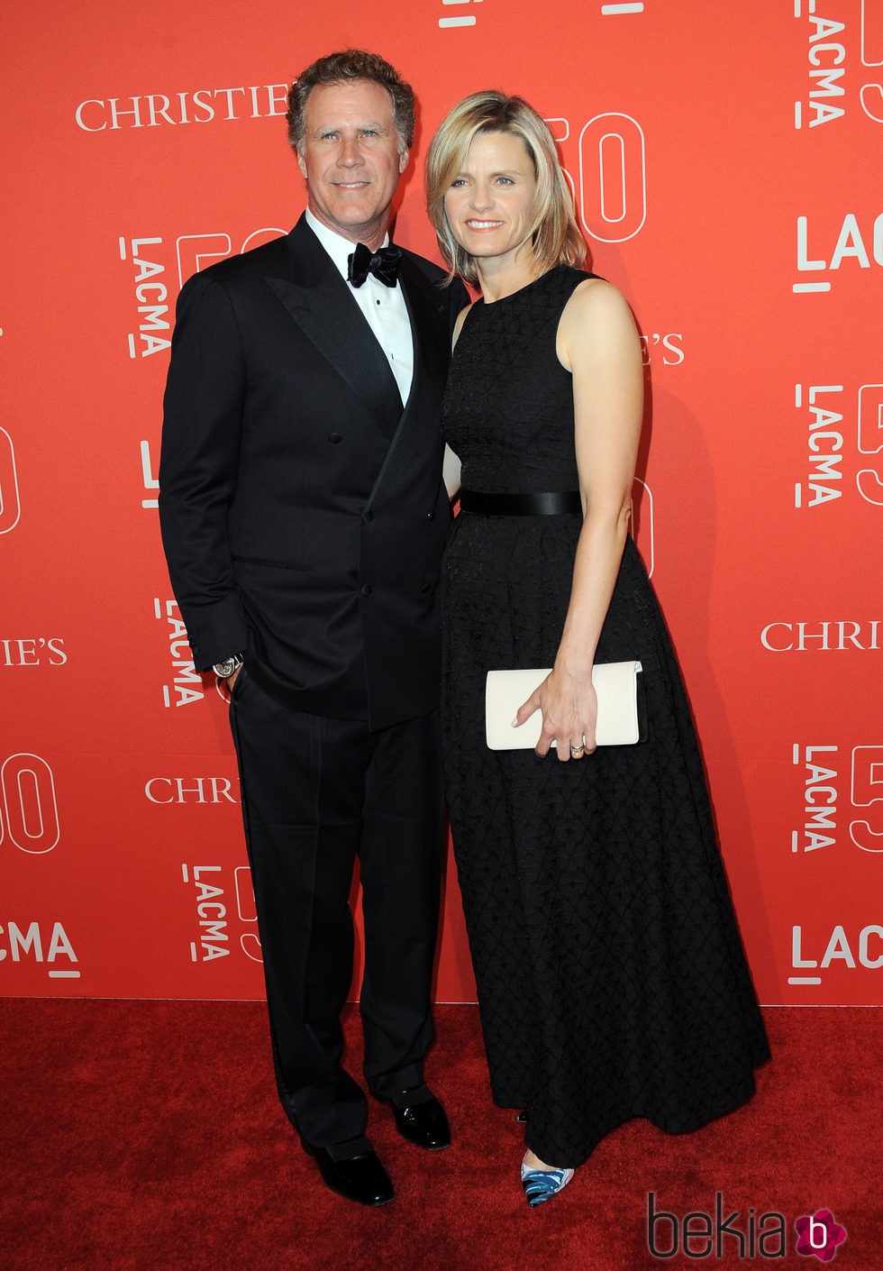 Will Ferrell y Viveca Paulin en la gala del 50 aniversario del LACMA