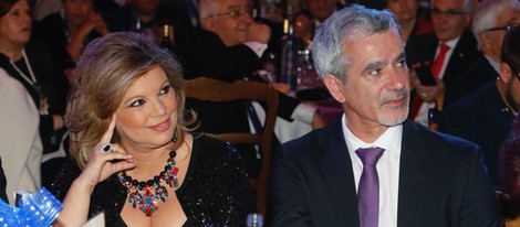 Terelu Campos y José Valenciano en los Premios Sancho Panza 2015