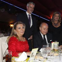 Carmen Borrego, José Carlos Bernal, Terelu Campos, José Valenciano y María Teresa Campos en los Premios Sancho Panza 2015