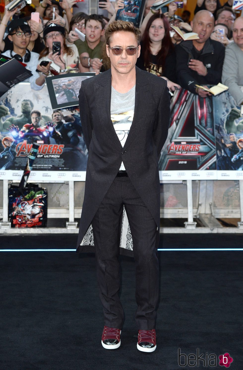 Robert Downey Jr. en el estreno de 'Los Vengadores: la era de Ultron' en Londres