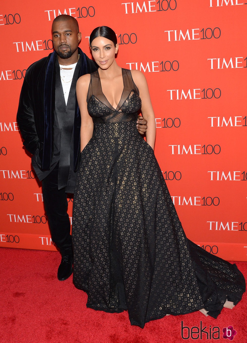 Kim Kardashian y Kanye West en la Gala Time de los 100 más influyentes 2015
