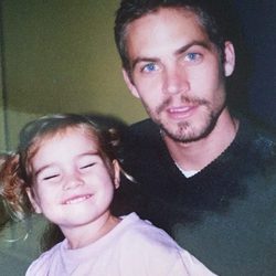 Paul Walker con su hija Meadow Walker cuando era una niña