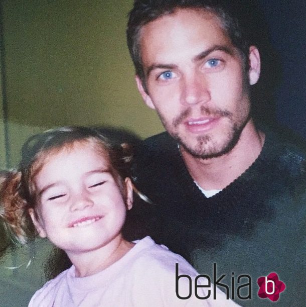 Paul Walker con su hija Meadow Walker cuando era una niña