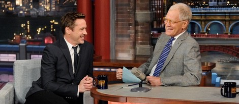 Robert Downey Jr. en el show de David Letterman en Nueva York