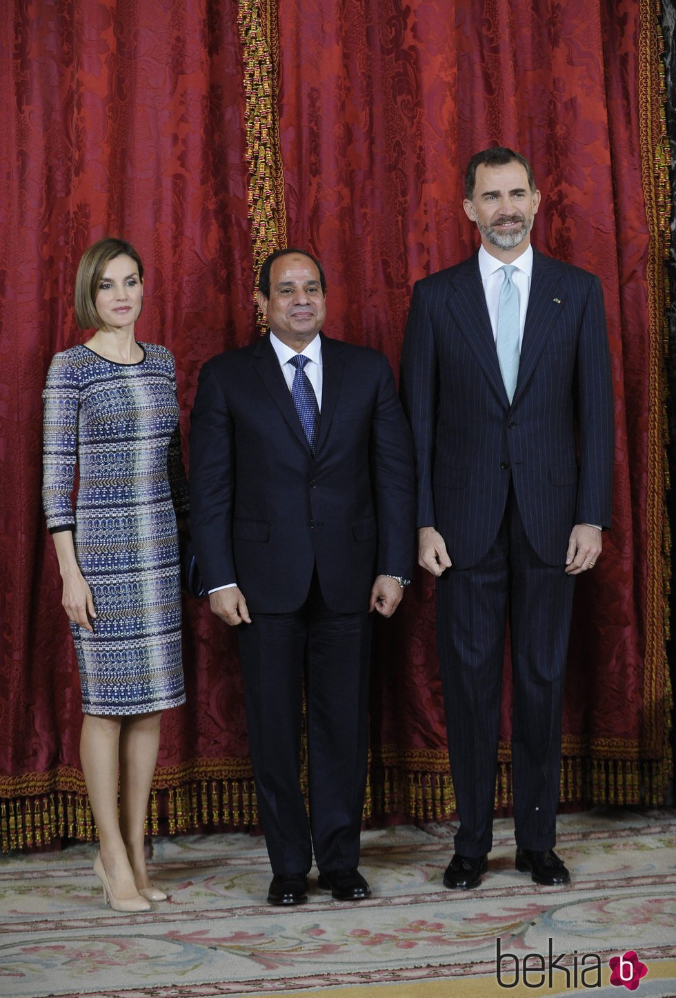 El Rey Felipe VI y la Reina Letizia en el almuerzo con el Presidente de la República Árabe de Egipto