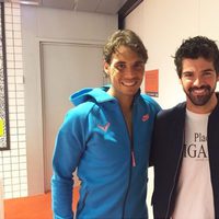 Rafa Nadal y Miguel Ángel Muñoz en el Madrid Open 2015