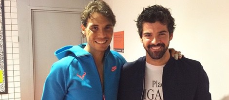 Rafa Nadal y Miguel Ángel Muñoz en el Madrid Open 2015