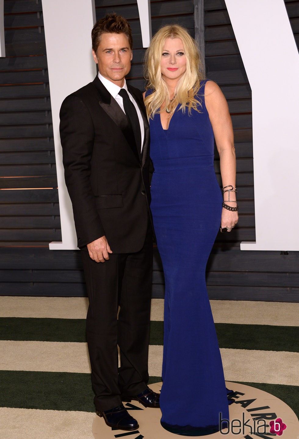 El actor Rob Lowe y su mujer Sheryl Berkoff en la fiesta post Oscar 2015
