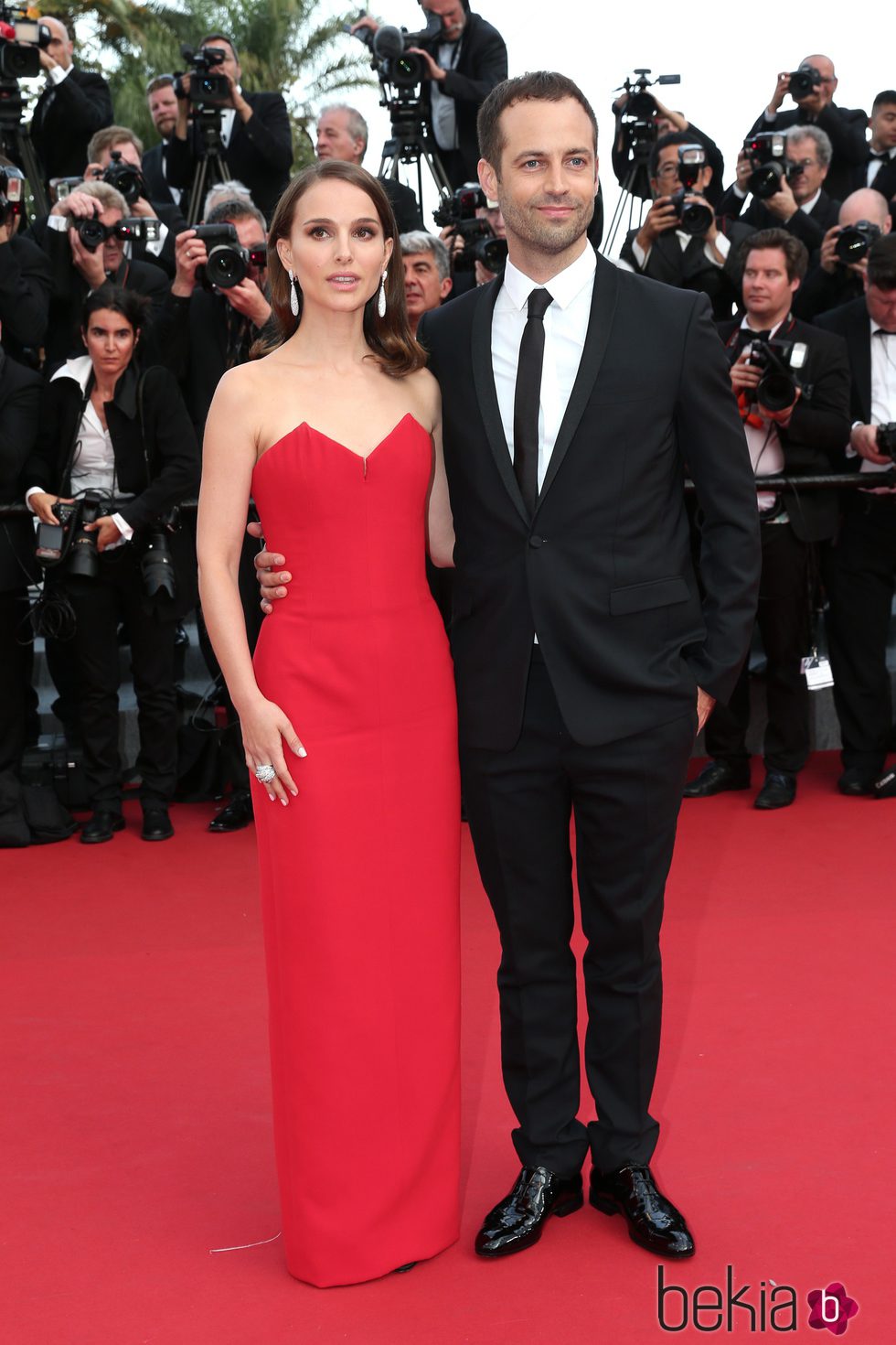Natalie Portman y Benjamin Millepied en la ceremonia de inauguración del Festival de Cannes 2015
