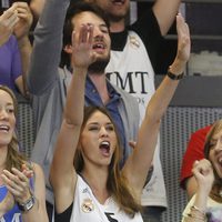 Helen Lindes vibrando con la victoria del Real Madrid en la Euroliga 2015