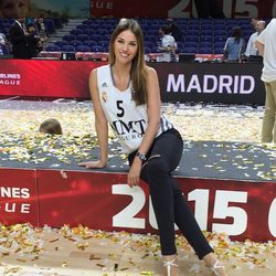 Helen Lindes tras la victoria del Real Madrid en la final de la Euroliga 2015