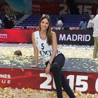 Helen Lindes tras la victoria del Real Madrid en la final de la Euroliga 2015
