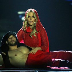 Edurne y Giuseppe di Bella durante su segundo ensayo en Viena para Eurovisión 2015