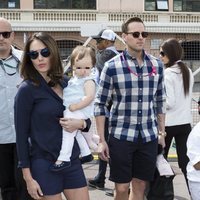 Tamara Ecclestone con su hija Sophia y su marido Jay Rutland en el GP de Mónaco 2015