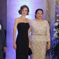 La Reina Letizia y la Primera Dama hondureña Ana García en una cena de gala en Honduras