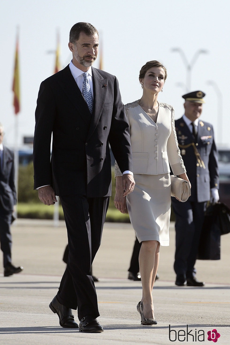 Los Reyes Felipe y Letizia antes de comenzar su Viaje de Estado a Francia