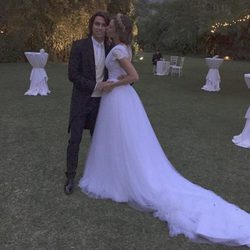 Jessica Bueno y Jota Peleteiro el día de su boda