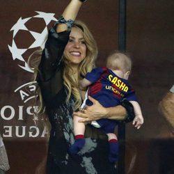 Shakira y Sasha Piqué celebran la Champions League 2015 del Barça
