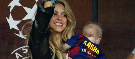 Shakira y Sasha Piqué celebran la Champions League 2015 del Barça