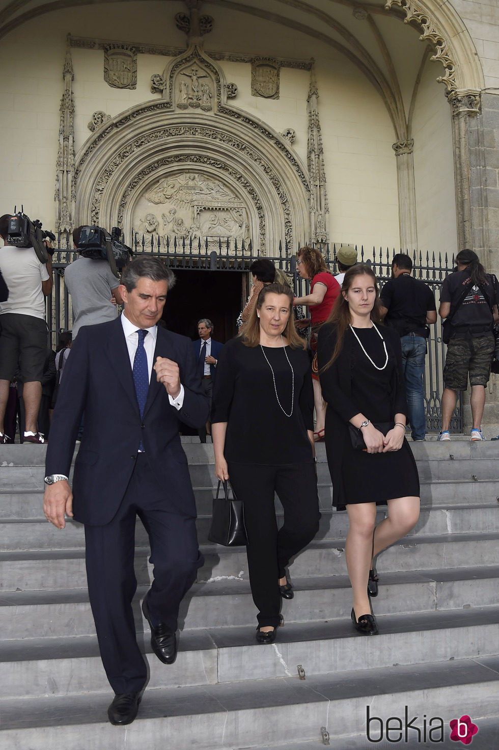 Pedro López Quesada y Cristina de Borbón-Dos Sicilias en el funeral de Kardam de Bulgaria