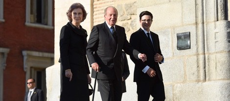 Los Reyes Juan Carlos y Sofía y Boris de Bulgaria en el funeral de Kardam de Bulgaria