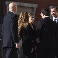Los Reyes Felipe y Letizia con Miriam Ungría y Boris y Beltrán de Bulgaria en el funeral de Kardam de Bulgaria