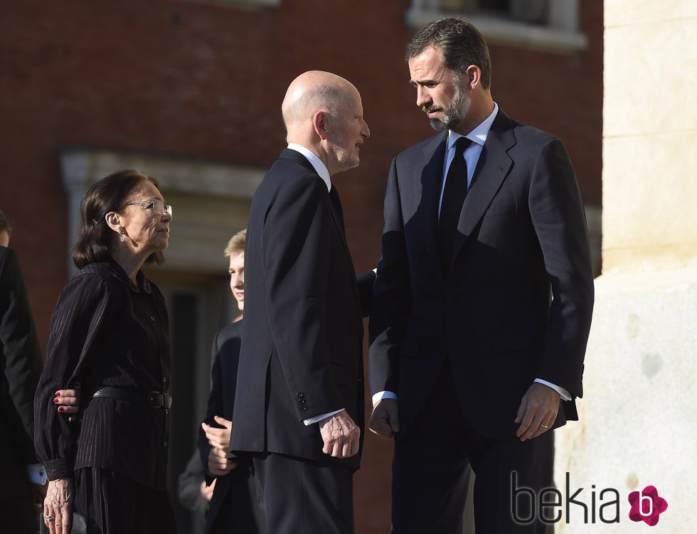 El Rey Felipe con los Reyes de Bulgaria en el funeral de Kardam de Bulgaria