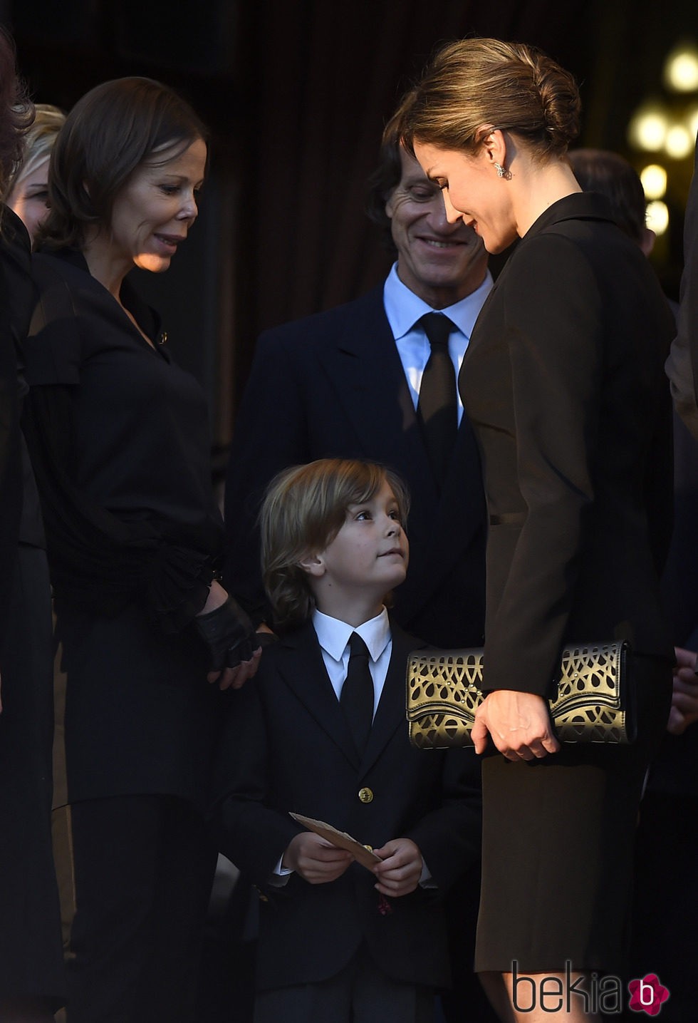 La Reina Letizia con Kalina de Bulgaria y su hijo Simeón Hassan en el funeral de Kardam de Bulgaria