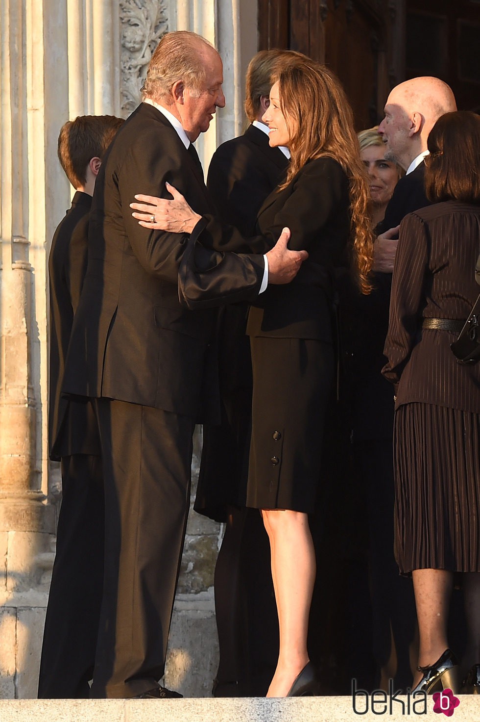 El Rey Juan Carlos y Miriam Ungría en el funeral de Kardam de Bulgaria