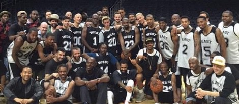 Kanye West con todos los invitados a la fiesta de su 38 cumpleaños