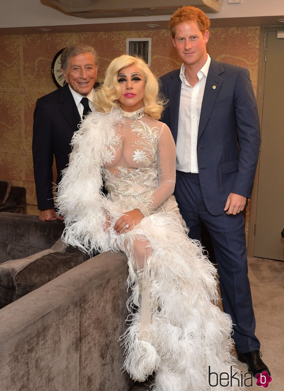 Tony Bennett, Lady Gaga y el Príncipe Harry