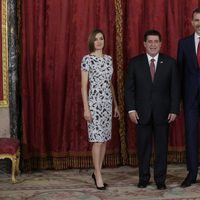 Los Reyes Felipe y Letizia con el presidente de Paraguay, Horario Cartes