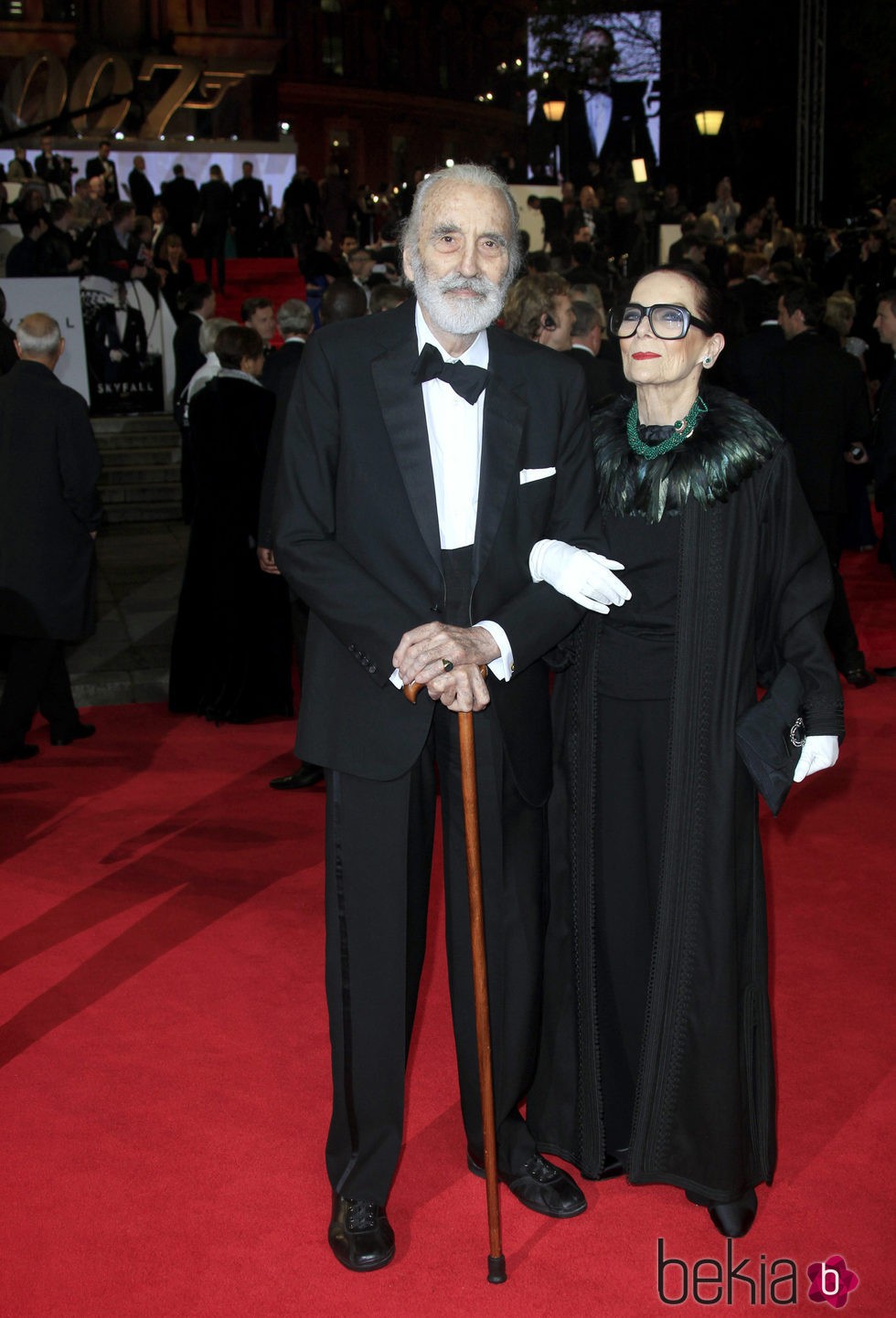 Christopher Lee y Birgit Kroencke